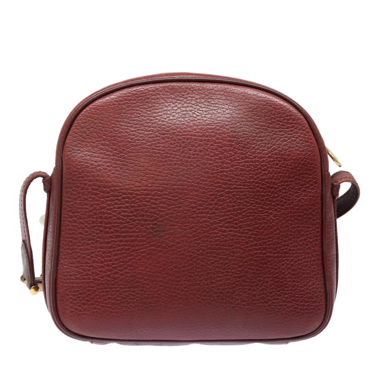 CARTIER Must Line Shoulder Bag Leather Bordeaux Auth ki4680 - 0