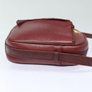 CARTIER Must Line Shoulder Bag Leather Bordeaux Auth ki4680-3