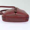 CARTIER Must Line Shoulder Bag Leather Bordeaux Auth ki4680-5