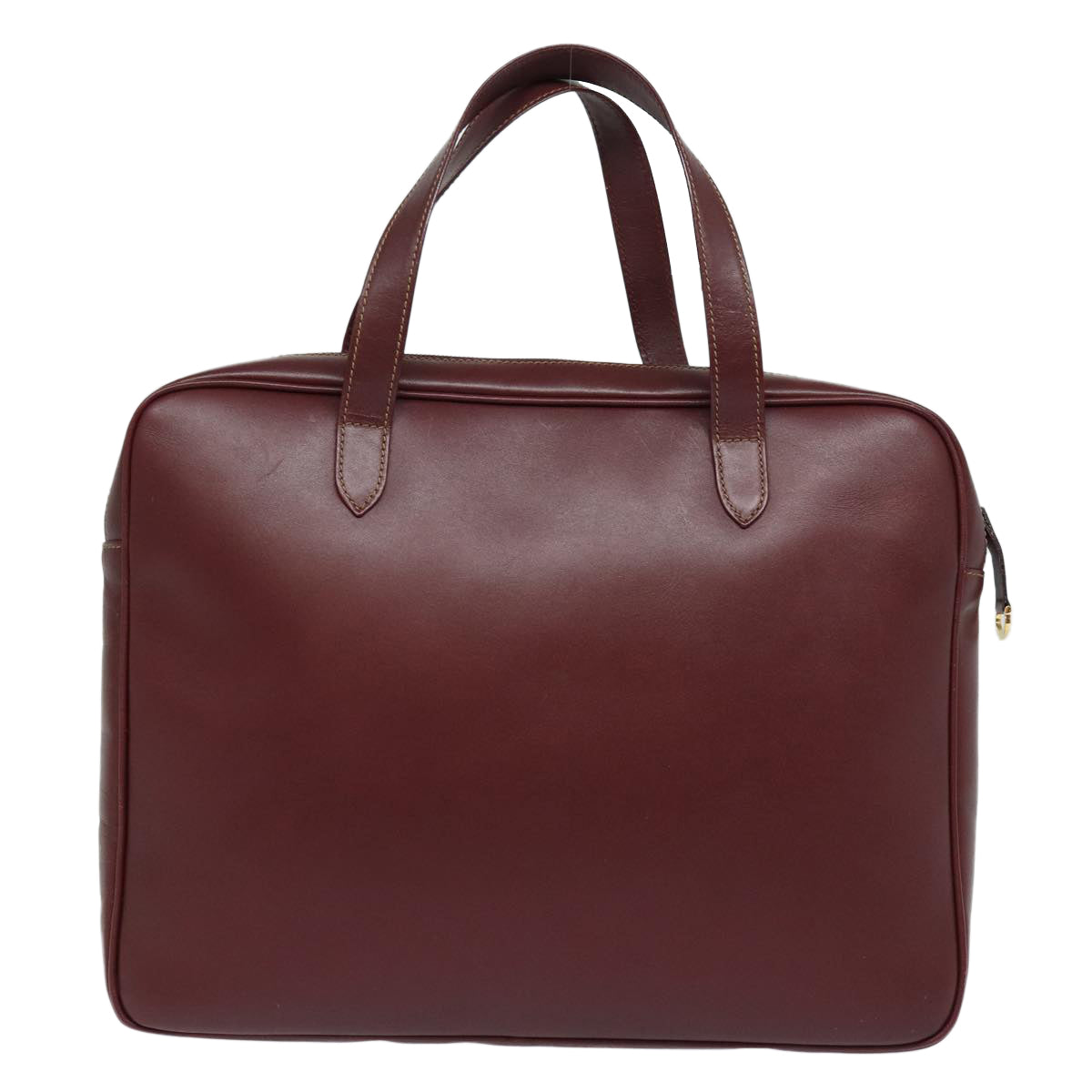 CARTIER Must Line Hand Bag Leather Bordeaux Auth ki4682