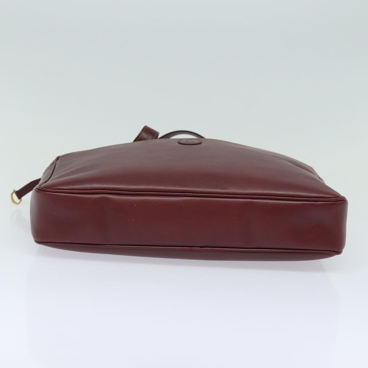 CARTIER Must Line Hand Bag Leather Bordeaux Auth ki4682