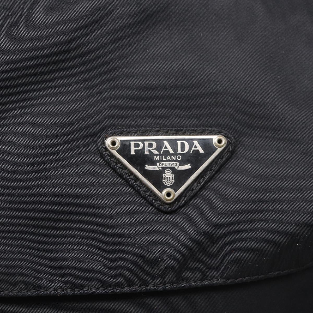 PRADA Shoulder Bag Nylon Black Auth ki4685