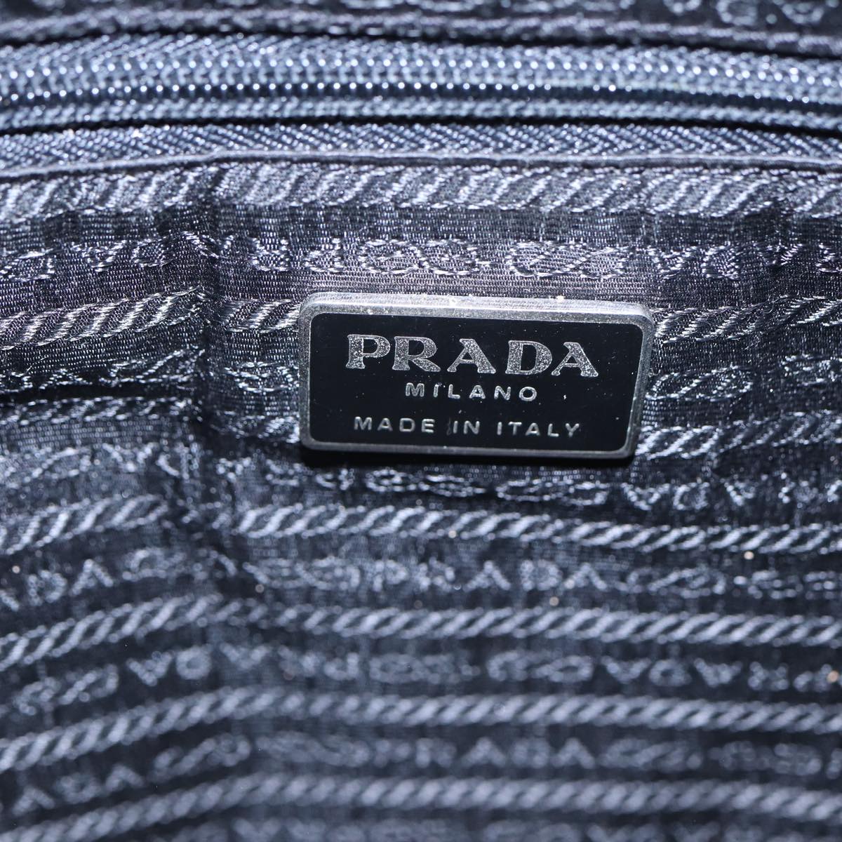 PRADA Shoulder Bag Nylon Black Auth ki4685