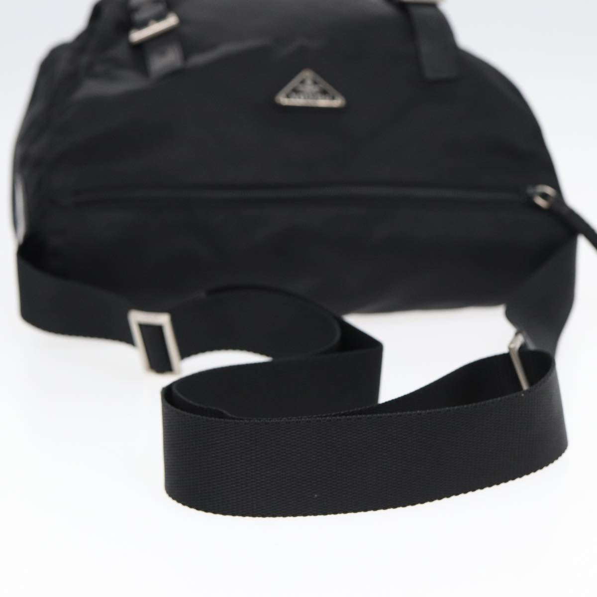 PRADA Shoulder Bag Nylon Black Auth ki4685