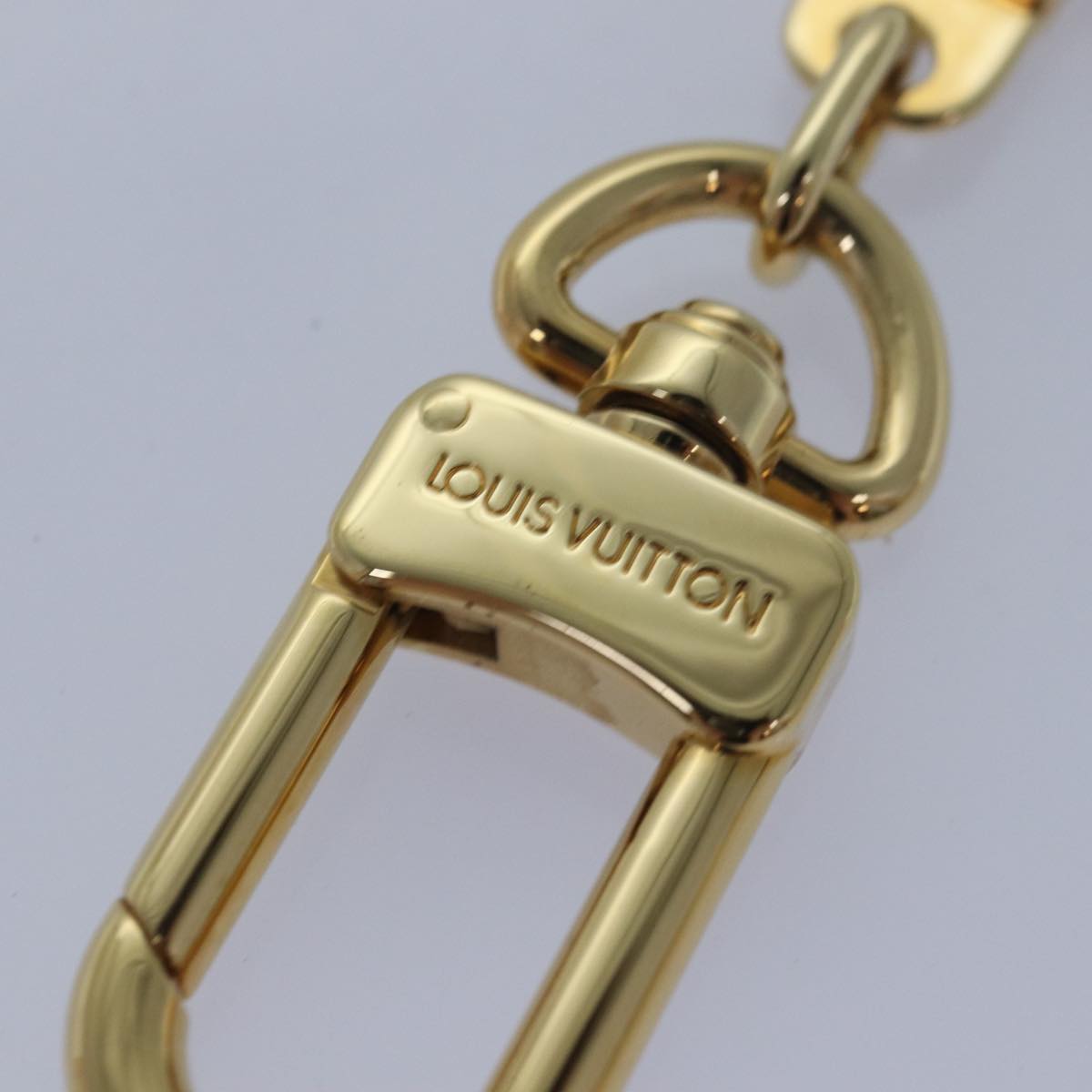 LOUIS VUITTON Anneau Cles Key Holder metal Gold Tone LV Auth ki4686