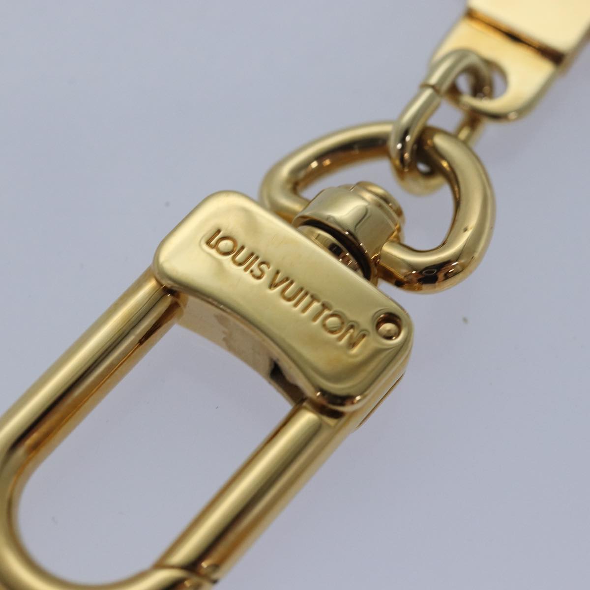 LOUIS VUITTON Anneau Cles Key Holder metal Gold Tone LV Auth ki4686