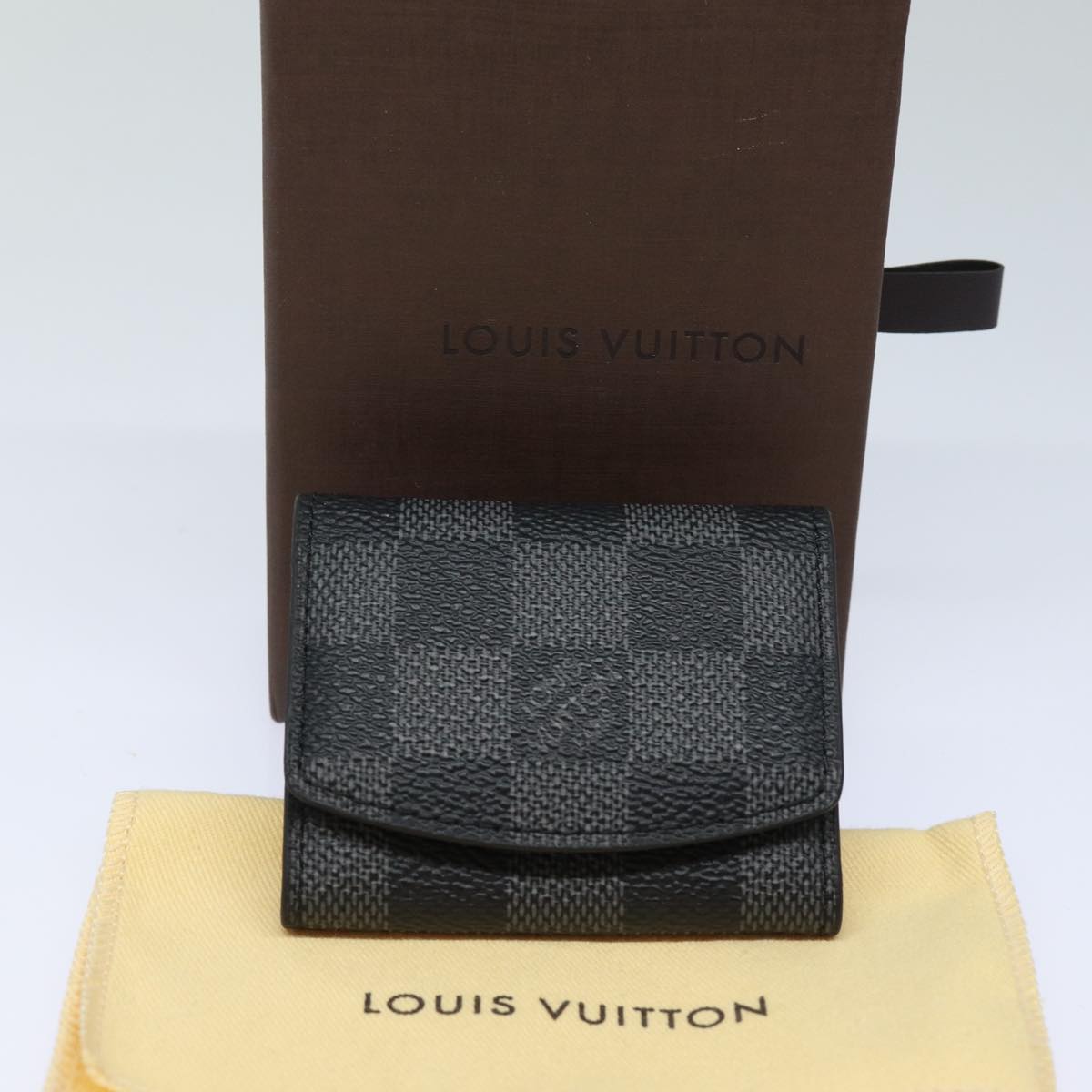 LOUIS VUITTON Damier Graphite Cuff Case LV Auth ki4694