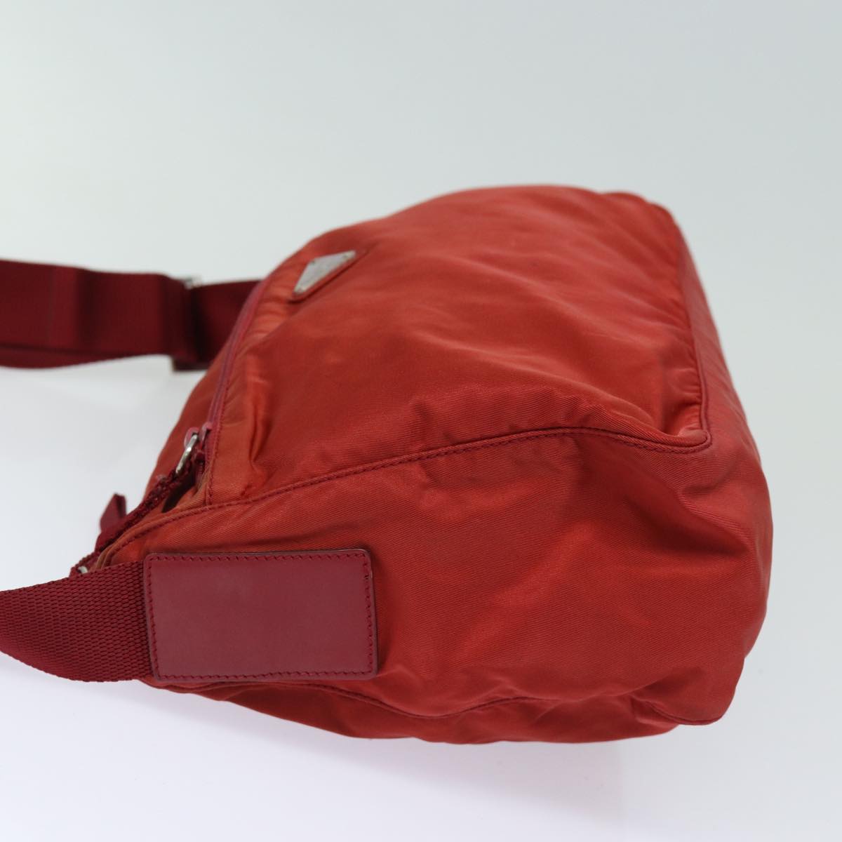 PRADA Shoulder Bag Nylon Red Auth ki4713