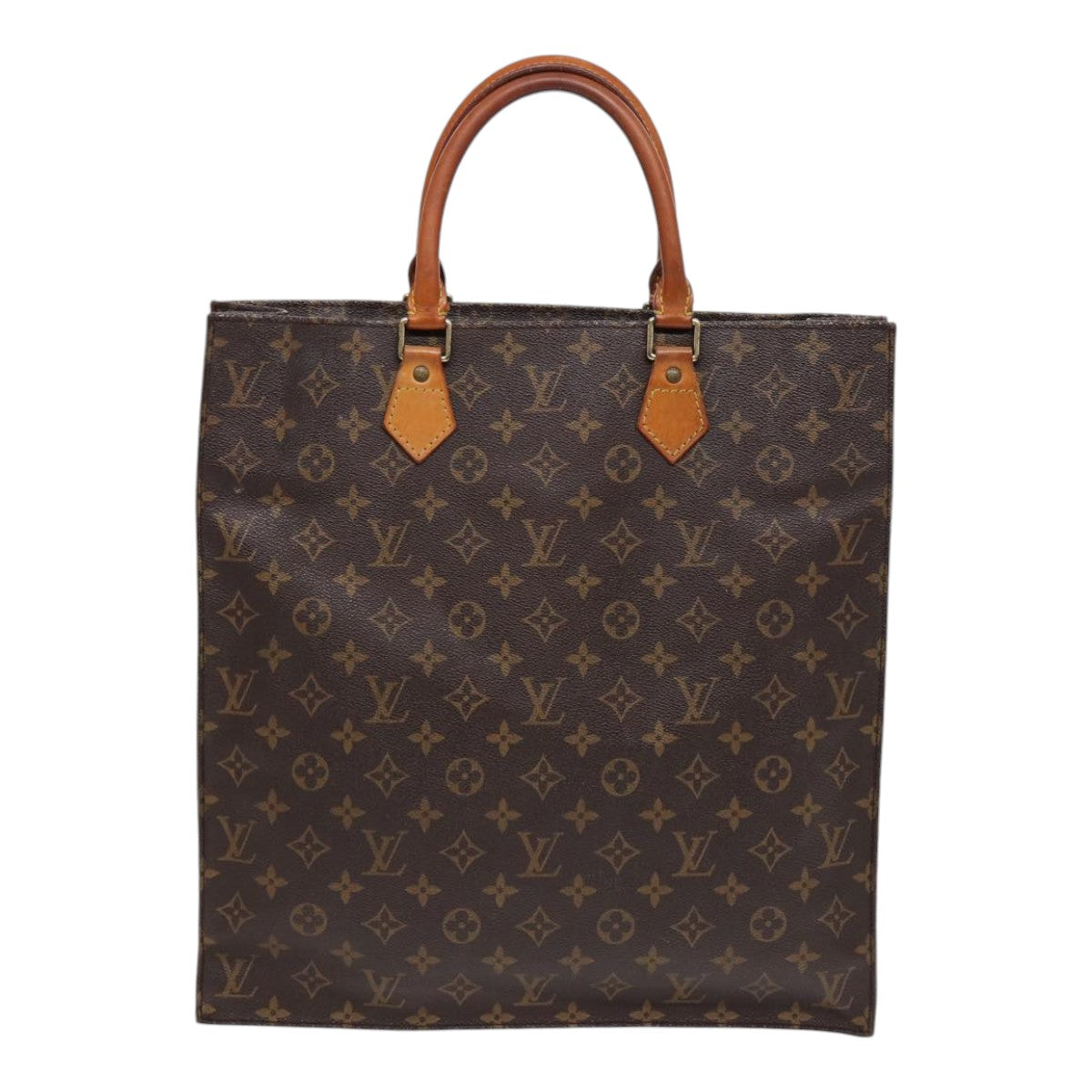 LOUIS VUITTON Monogram Sac Plat Hand Bag M51140 LV Auth ki4734 - 0