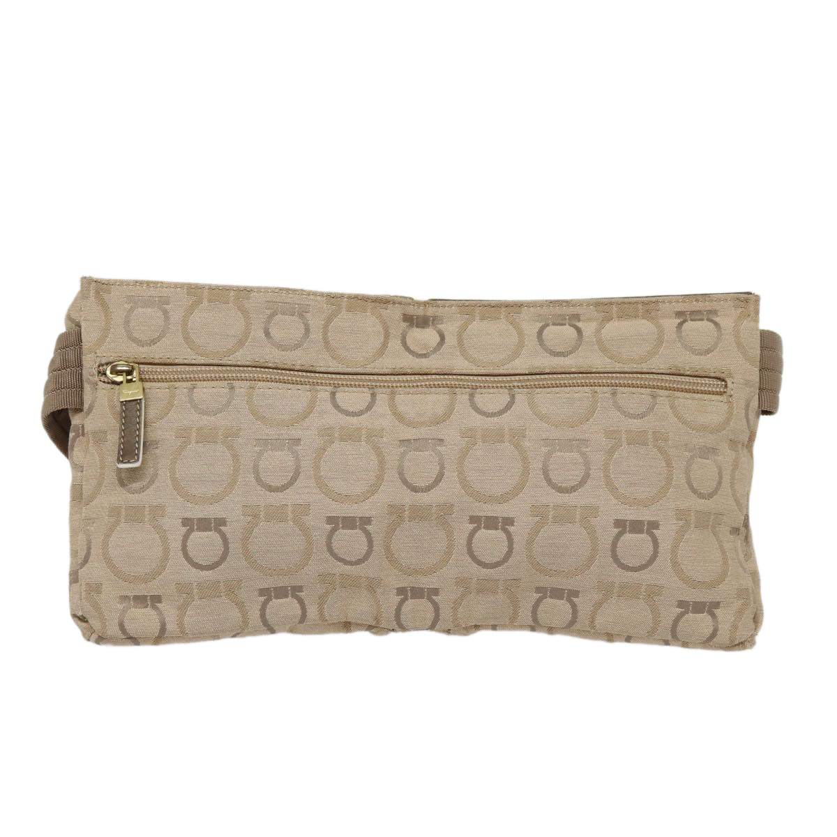 Salvatore Ferragamo Waist bag Canvas Beige Gold Auth ki4753 - 0