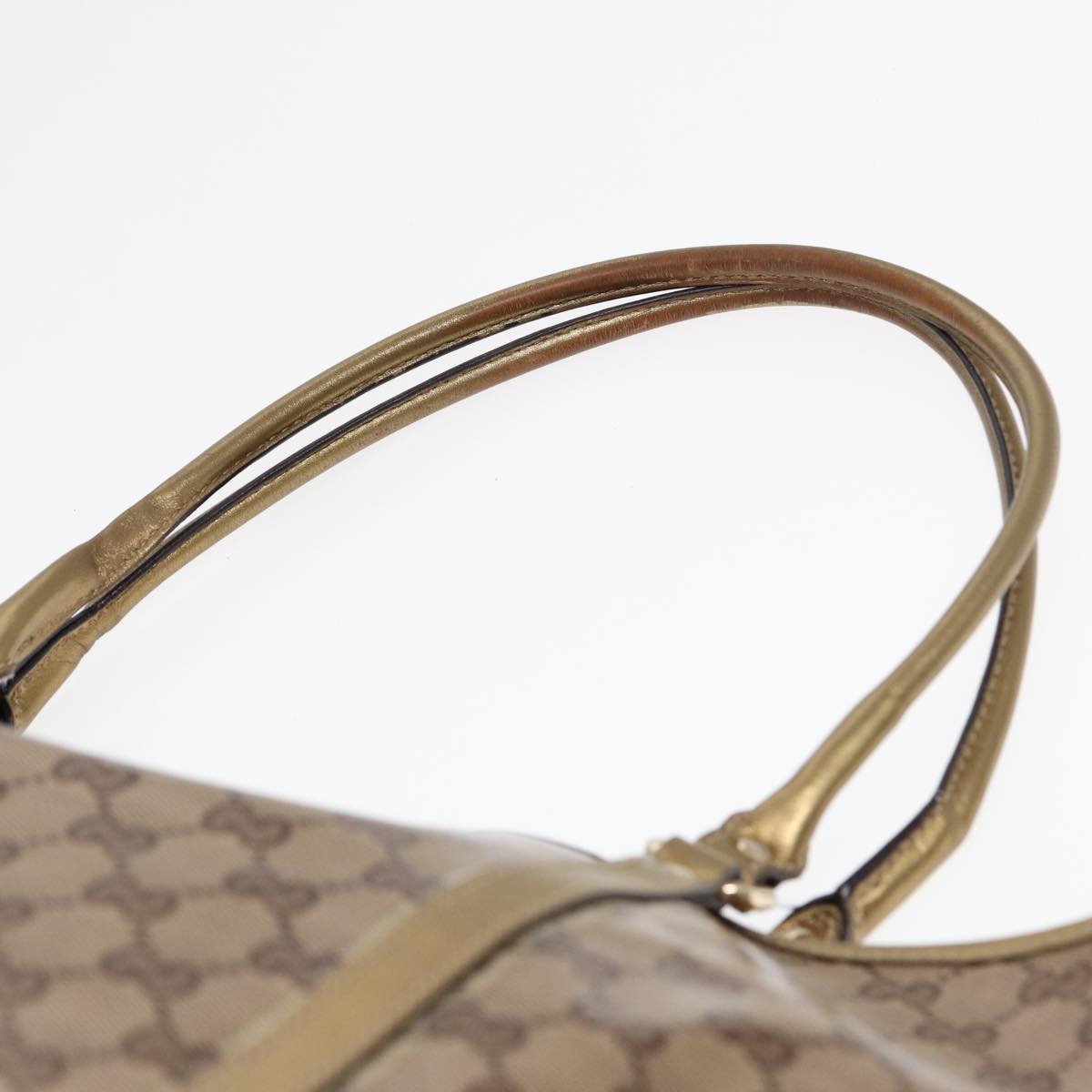 GUCCI GG Crystal Tote Bag Gold Tone Gold 197958 Auth ki4759