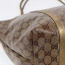 GUCCI GG Crystal Tote Bag Gold Tone Gold 197958 Auth ki4759-21