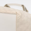GUCCI GG Supreme Tote Bag White Beige gold 131230 Auth ki4782-15