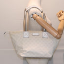 GUCCI GG Supreme Tote Bag White Beige gold 131230 Auth ki4782-22