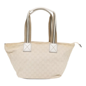 GUCCI GG Supreme Tote Bag White Beige gold 131230 Auth ki4782 - 0