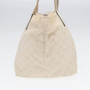 GUCCI GG Supreme Tote Bag White Beige gold 131230 Auth ki4782-4