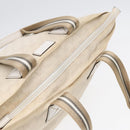 GUCCI GG Supreme Tote Bag White Beige gold 131230 Auth ki4782-6