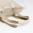 GUCCI GG Supreme Tote Bag White Beige gold 131230 Auth ki4782-7