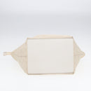 GUCCI GG Supreme Tote Bag White Beige gold 131230 Auth ki4782-5