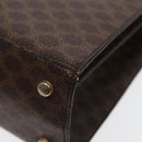 CELINE Macadam Canvas Shoulder Bag PVC Leather Brown Gold Auth ki4788-9