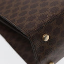 CELINE Macadam Canvas Shoulder Bag PVC Leather Brown Gold Auth ki4788-16