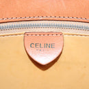 CELINE Macadam Canvas Shoulder Bag PVC Leather Brown Gold Auth ki4788-18