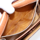 CELINE Macadam Canvas Shoulder Bag PVC Leather Brown Gold Auth ki4788-21