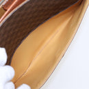 CELINE Macadam Canvas Shoulder Bag PVC Leather Brown Gold Auth ki4788-24