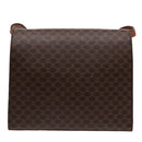 CELINE Macadam Canvas Shoulder Bag PVC Leather Brown Gold Auth ki4788-2