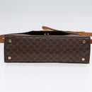 CELINE Macadam Canvas Shoulder Bag PVC Leather Brown Gold Auth ki4788-5