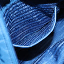 PRADA Shoulder Bag Nylon 2way Blue Silver Auth ki4799-22