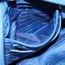 PRADA Shoulder Bag Nylon 2way Blue Silver Auth ki4799-23