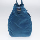 PRADA Shoulder Bag Nylon 2way Blue Silver Auth ki4799-3