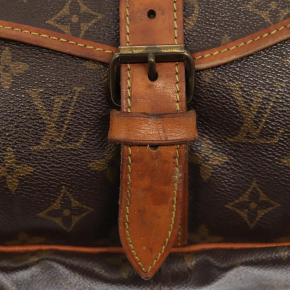 LOUIS VUITTON Monogram Saumur 35 Shoulder Bag M42254 LV Auth ki4838