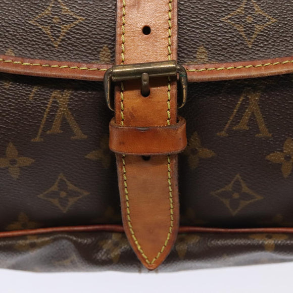 LOUIS VUITTON Monogram Saumur 35 Shoulder Bag M42254 LV Auth ki4838