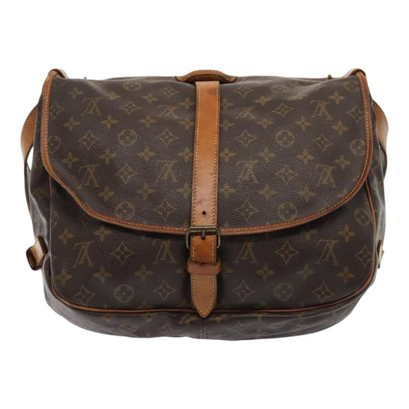 LOUIS VUITTON Monogram Saumur 35 Shoulder Bag M42254 LV Auth ki4838