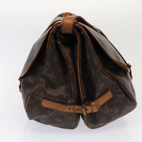 LOUIS VUITTON Monogram Saumur 35 Shoulder Bag M42254 LV Auth ki4838