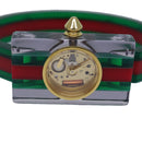 GUCCI Skeleton Web Sherry Line Watches plastic Red Green Auth ki4839-2