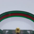 GUCCI Skeleton Web Sherry Line Watches plastic Red Green Auth ki4839-9