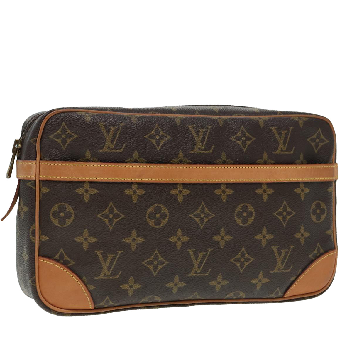 LOUIS VUITTON Monogram Compiegne 28 Clutch Bag M51845 LV Auth ki4843