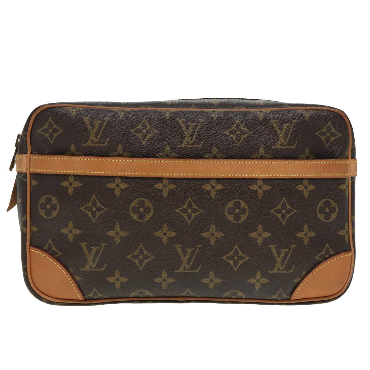 LOUIS VUITTON Monogram Compiegne 28 Clutch Bag M51845 LV Auth ki4843