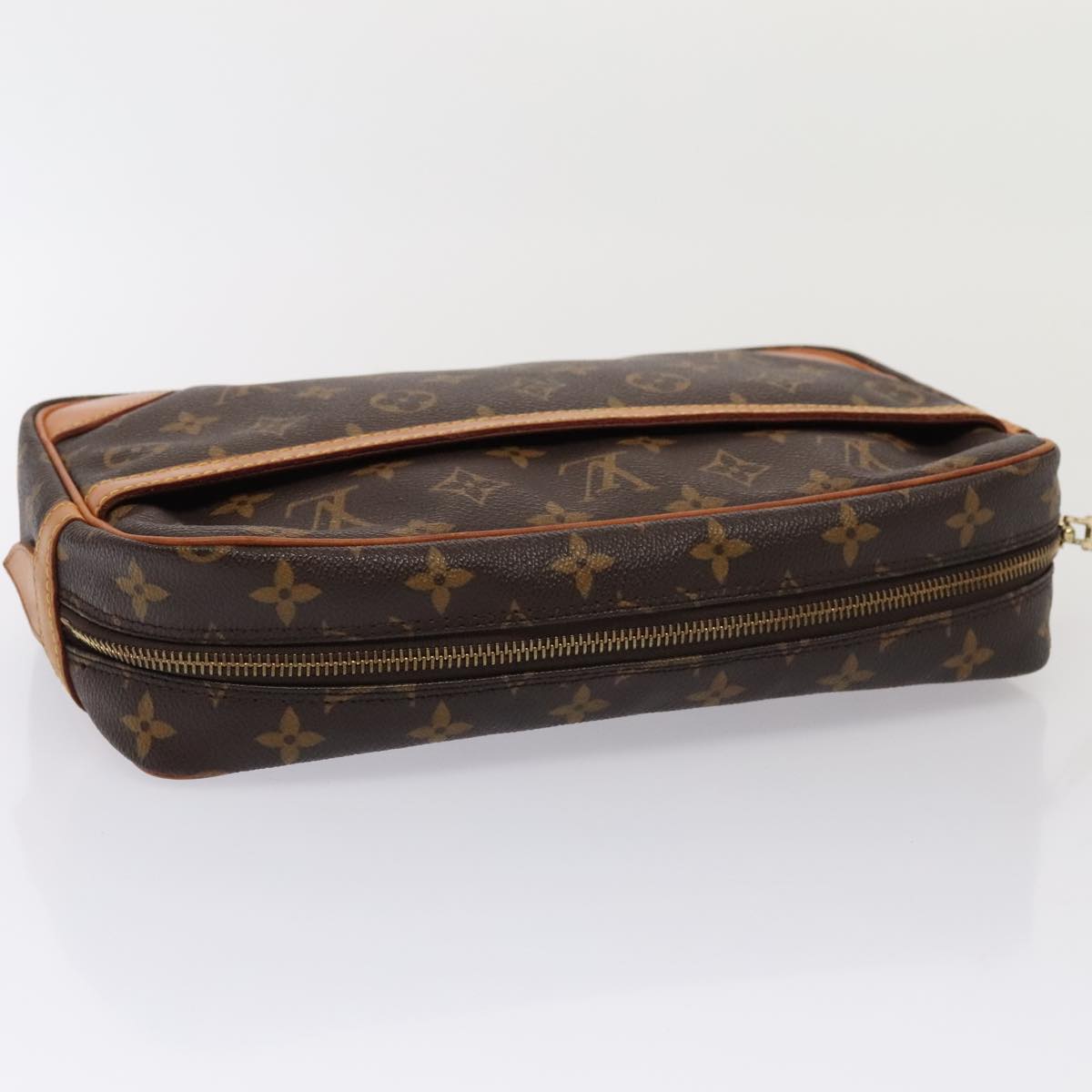 LOUIS VUITTON Monogram Compiegne 28 Clutch Bag M51845 LV Auth ki4844