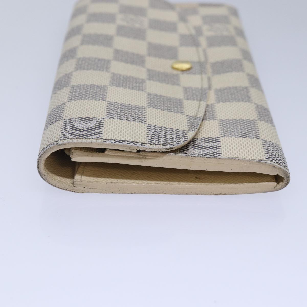 LOUIS VUITTON Damier Azur Portefeuille Emily Long Wallet N41625 LV Auth ki4863