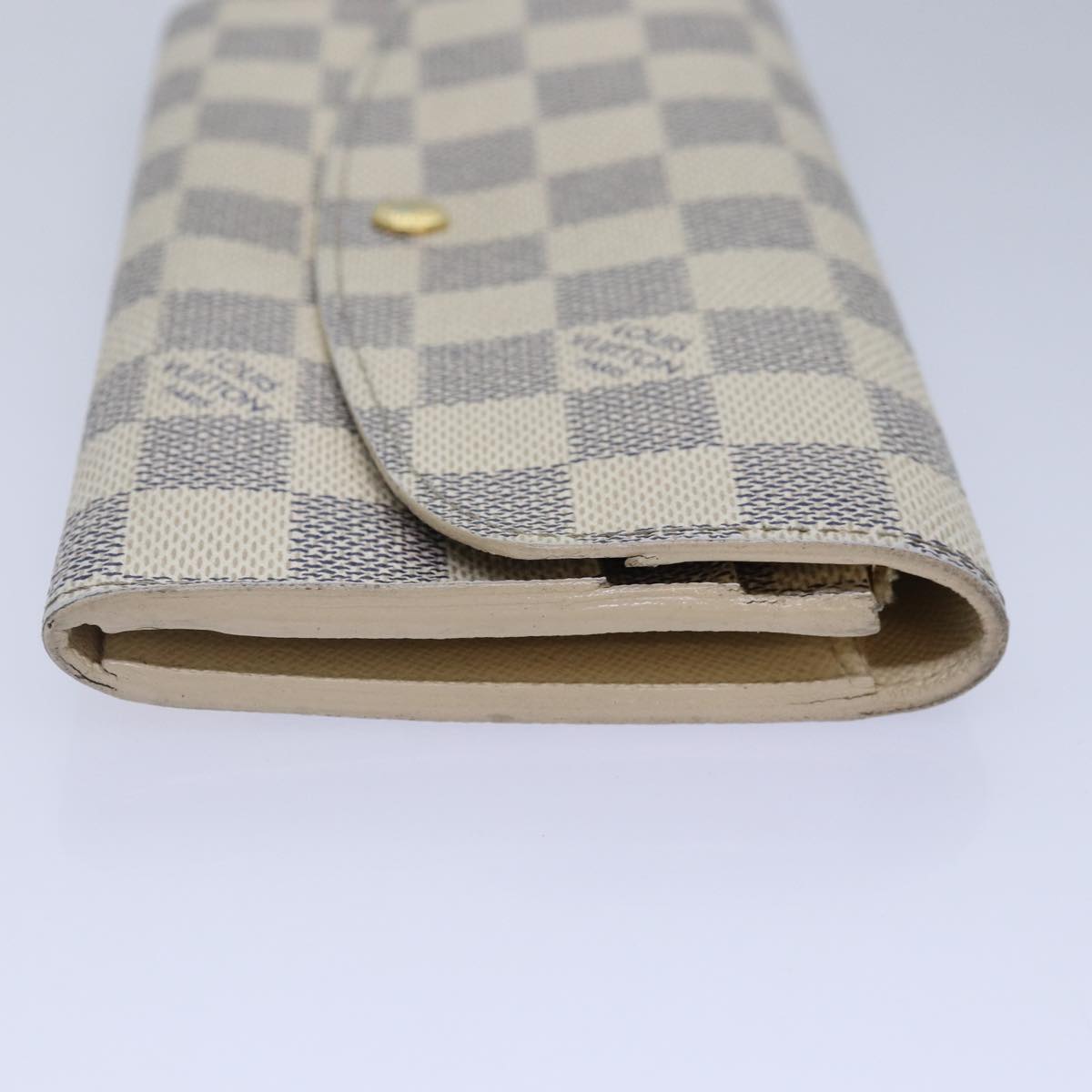 LOUIS VUITTON Damier Azur Portefeuille Emily Long Wallet N41625 LV Auth ki4863