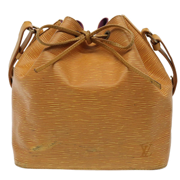 LOUIS VUITTON Epi Petit Noe Shoulder Bag Yellow M44102 LV Auth ki4864