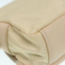 PRADA Pouch Nylon Beige Silver Auth ki4892-15