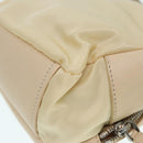 PRADA Pouch Nylon Beige Silver Auth ki4892-16