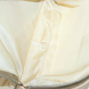 PRADA Pouch Nylon Beige Silver Auth ki4892-22