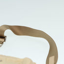 PRADA Pouch Nylon Beige Silver Auth ki4892-8