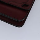 CARTIER Shoulder Bag Leather Bordeaux Auth ki4906-14